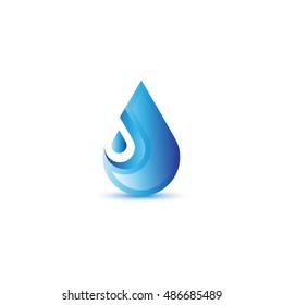 Water Drop Icon - Isolated On White Background. Vector Illustration, Graphic Design. For Web, Websites, Print Material