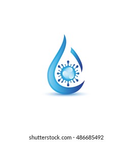 Water Drop Icon - Isolated On White Background. Vector Illustration, Graphic Design. For Web, Websites, Print Material