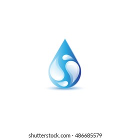 Water Drop Icon - Isolated On White Background. Vector Illustration, Graphic Design. For Web, Websites, Print Material