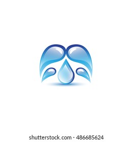 Water Drop Icon - Isolated On White Background. Vector Illustration, Graphic Design. For Web, Websites, Print Material