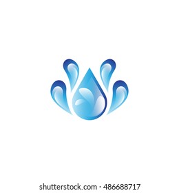 Water Drop Icon - Isolated On White Background. Vector Illustration, Graphic Design. For Web, Websites, Print Material 