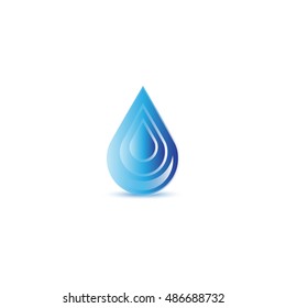 Water Drop Icon - Isolated On White Background. Vector Illustration, Graphic Design. For Web, Websites, Print Material 
