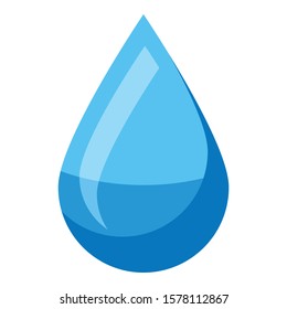 Water drop icon. Isometric of water drop vector icon for web design isolated on white background