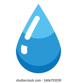 Water drop icon. Isometric of water drop vector icon for web design isolated on white background