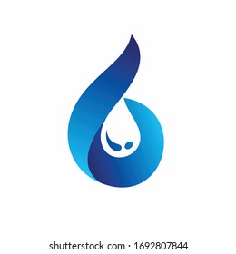 Water Drop Icon, Letter B Logo Design