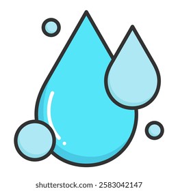 water drop icon in linear color style. blood drops icon in linear color style. blood donation icon in linear color style