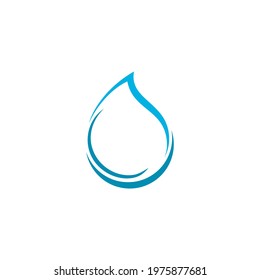 Water Drop Icon Linear Style isolated on White Background. Usable for Business, Science, Healthcare, Medical and Nature Logos. 