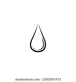 Water Drop Icon Linear Style. Usable for Business, Science, Healthcare, Medical and Nature Logos. Flat Vector Icon Design Template Element.