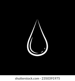Water Drop Icon Linear Style. Usable for Business, Science, Healthcare, Medical and Nature Logos. Flat Vector Icon Design Template Element.