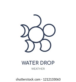 Water drop icon. Water drop linear symbol design from Weather collection. Simple outline element vector illustration on white background.