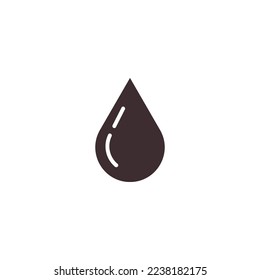 Icono de gota de agua. Símbolo de gota líquido. Lluvia, signo de gota de lluvia, pictograma. Burbuja de Aqua, caída de agua. Ilustración vectorial plana aislada en fondo blanco