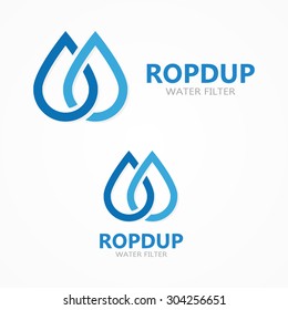 Water drop icon or logo