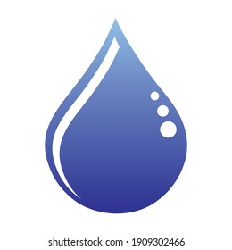 Icono de caída de agua Símbolo creativo ilustración abstracta de vector minimalista