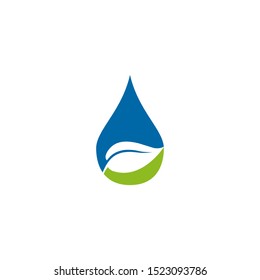 Water drop icon logo design illustration template
