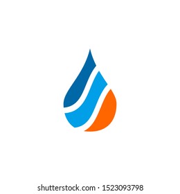 Water drop icon logo design illustration template