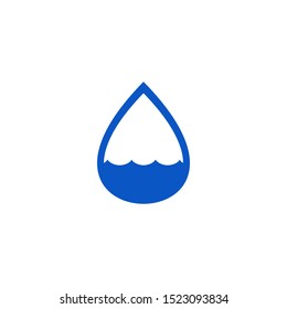 Water drop icon logo design illustration template