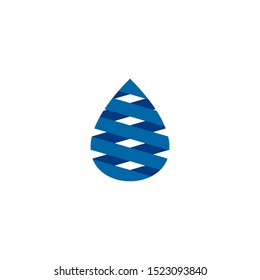 Water drop icon logo design illustration template