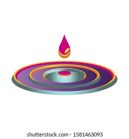 water drop icon logo design template