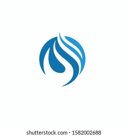 WATER DROP ICON LOGO DESIGN TEMPLATE VECTOR