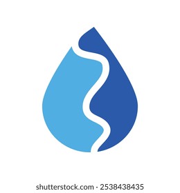 water drop icon logo design template