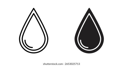 Water drop icon Logo Design Vector Template Illustration