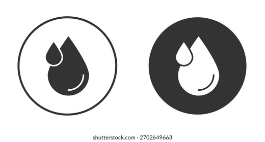 Ícone de gota de água modelo de ilustração de design de logotipo. Estilo sólido