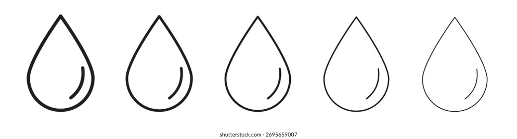 Ilustración vectorial de stock de concepto de conjunto de logotipo de gota de agua.
