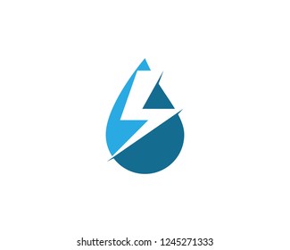 Water drop icon logo template
