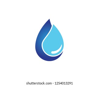 Water drop icon logo template