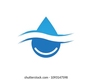 Water drop icon logo vector