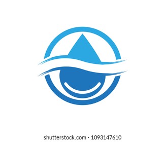 Water drop icon logo vector