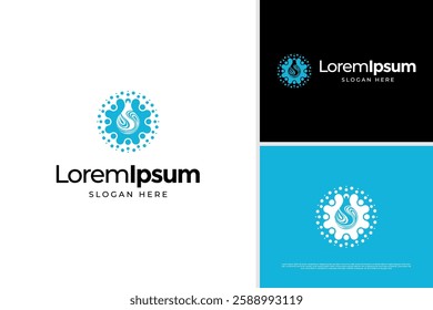 Water drop icon logo vector design.  Suitable for business, cleaning, housekeeping, and laundry