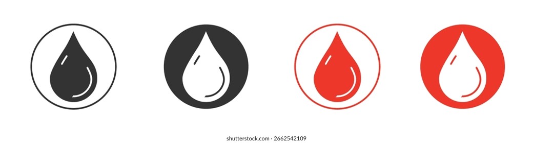 Icono de la gota de agua para el logotipo, símbolo de la muestra del Vector para el diseño