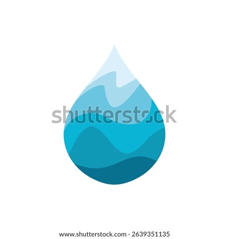 Water drop icon. The logotype for aqua protection or water delivery.