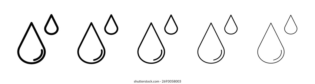 Water drop icon for mobile concept and web design.