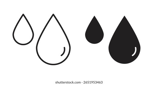 Wassertropfen-Symbol. moderner Vektorsymbolsatz