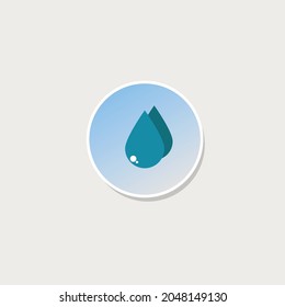 Icono de caída de agua sobre fondo gris. Diseño de ilustración vectorial. Estilo plano