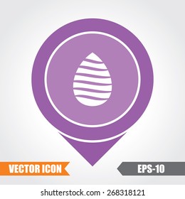 Water Drop Icon On Map Pointer. Eps.-10.