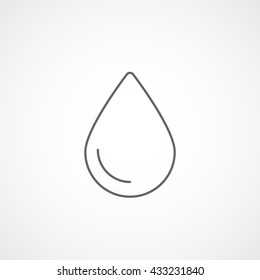 Water Drop Icon On White Background