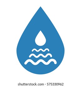 water drop Icon on white background. Vector illustration