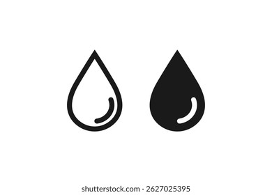 water drop icon and outline