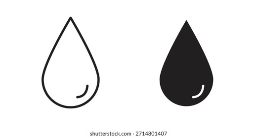 Gota de agua paquete de iconos. Elemento de diseño de icono de Vector plano.