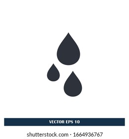 Water Drop Icon Rain Symbol Design element