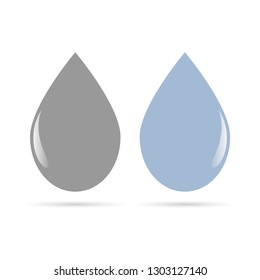 Water drop icon, rain. Vector