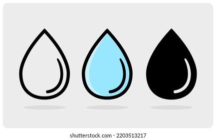 water drop icon. Raindrop icon in Vector illustration.