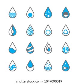 Water drop icon set 2