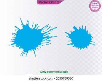 Water drop icon set. Blue water splashes set, symbols of nature in motion vector Illustrations