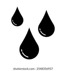 Silueta de diseño de conjunto de iconos de gota de agua. Goteo de lluvia, sangre, aceite, lágrima y Clima aislado símbolo, logotipo líquido. Signo de gotita. Muestra de agua pura naturaleza. Ilustración vectorial