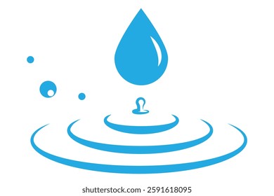 Water drop Icon Set - Flat Vector Illustrations Isolated On White Background, waterdrop icon set. eps 888