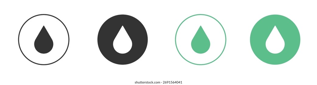 Conjunto de iconos de gota de agua. para concepto móvil y Diseño web.